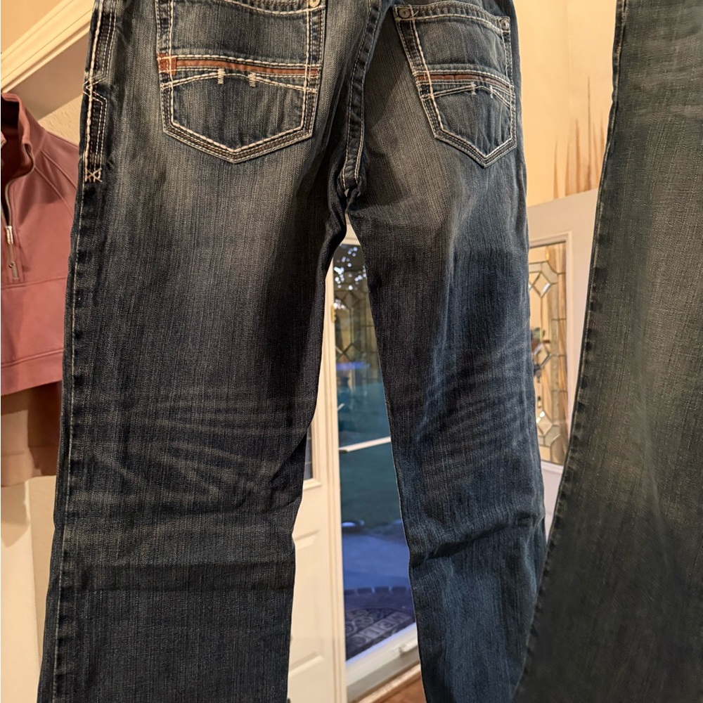 Ariat Men's Dark Blue Bootcut Jeans - Picture 4 of 5